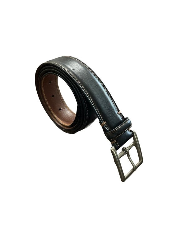 Coach Other - Coach Size 42 Calf Skin Leather Belt Black & Brown With Silver Buckle